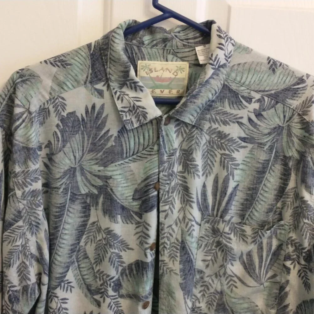 Vintage Island Fever Men's Button Down Hawaiian Shirt, Size Medium - Picture 2 of 7